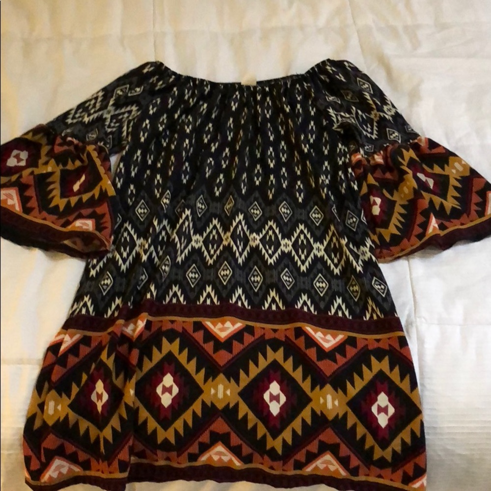 off the shoulder shift dress